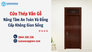 Cửa Thép Vân Gỗ – Nâng Tầm An Toàn Và Đẳng Cấp Không Gian Sống